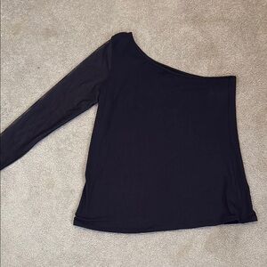Torrid Black Asymmetrical Long Sleeve Top